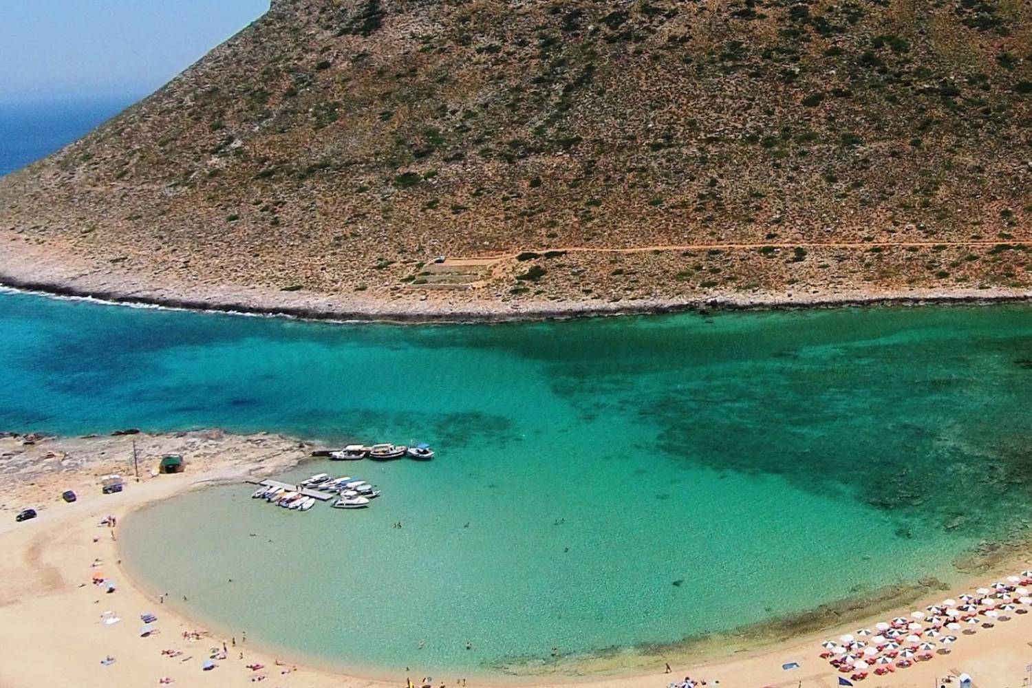 Areal view of Akrotiri Crete beach Areal view of Akrotiri Crete beach - Take a Chef