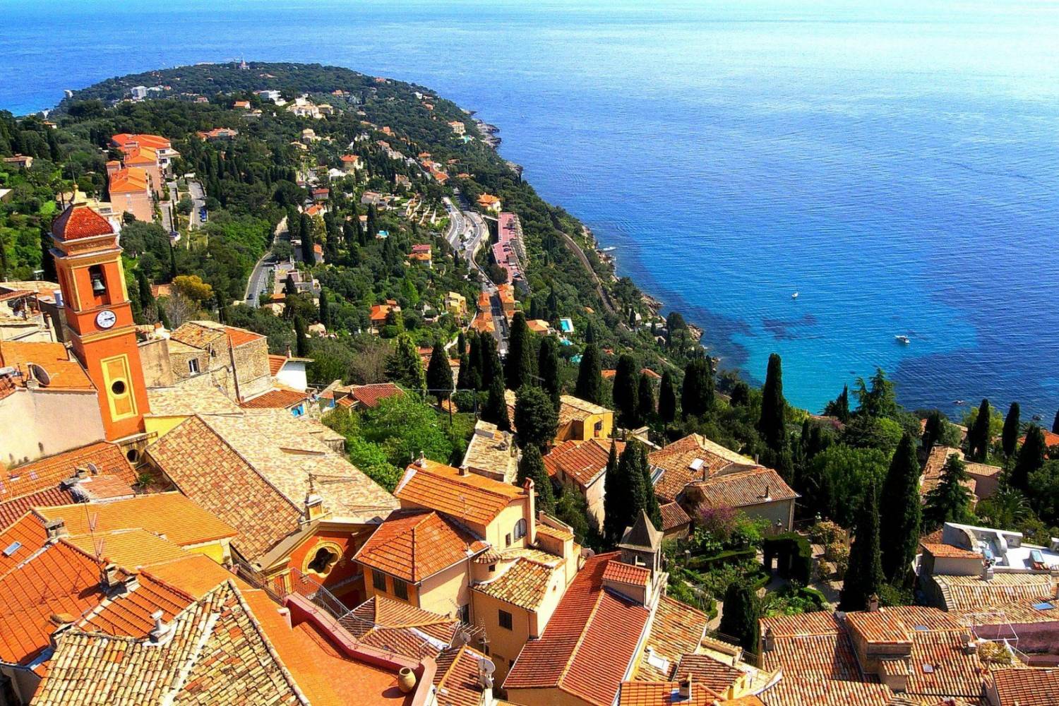 Areal view of Roquebrune Cap Martin - Take a Chef